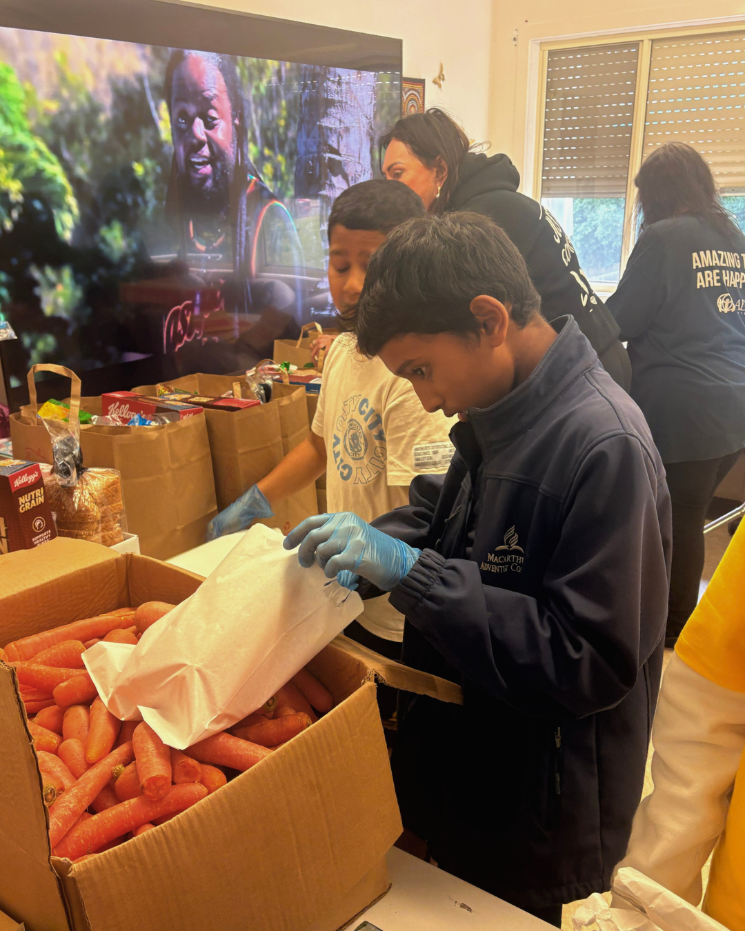 Students serving at ADRA