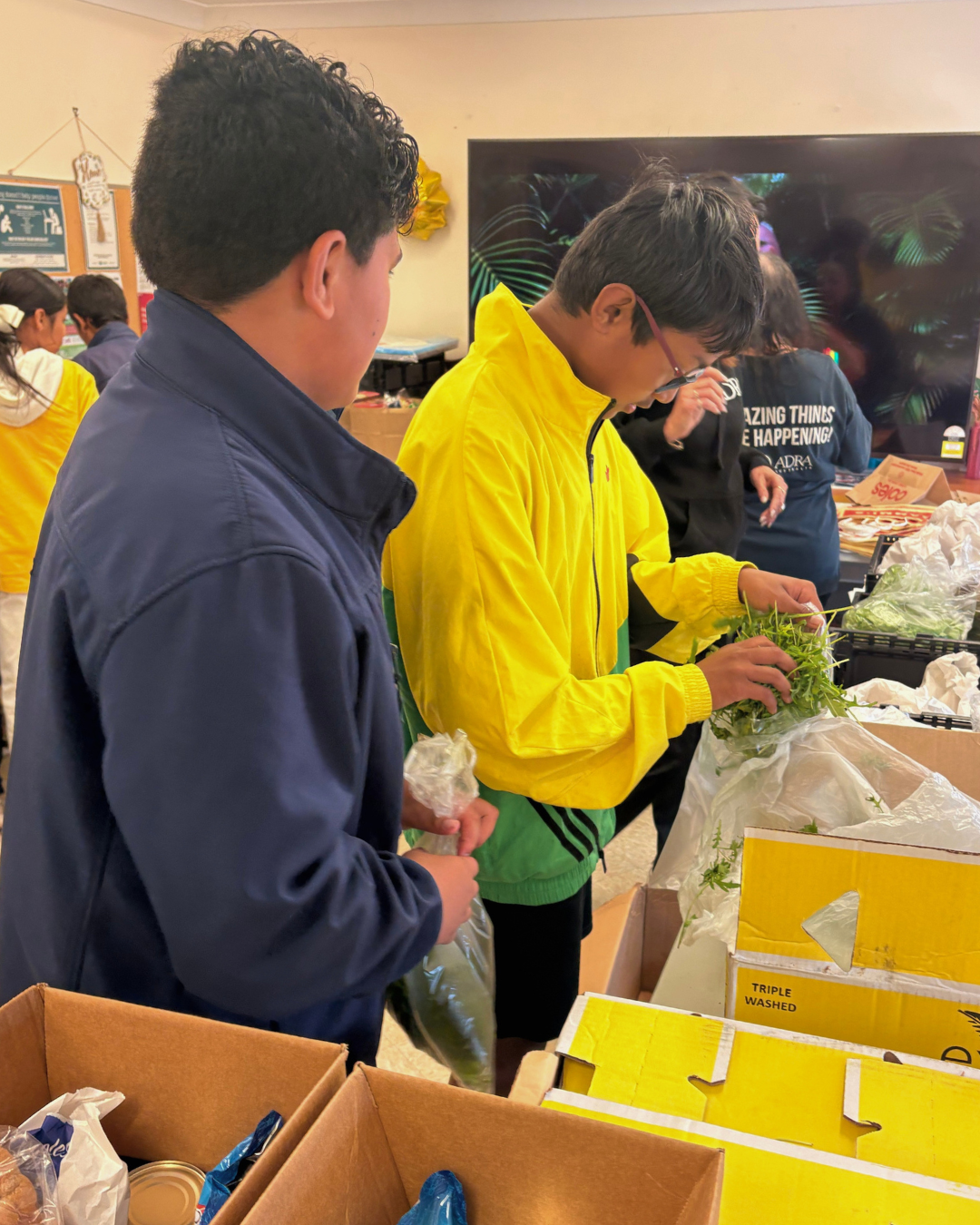 Students serving at ADRA