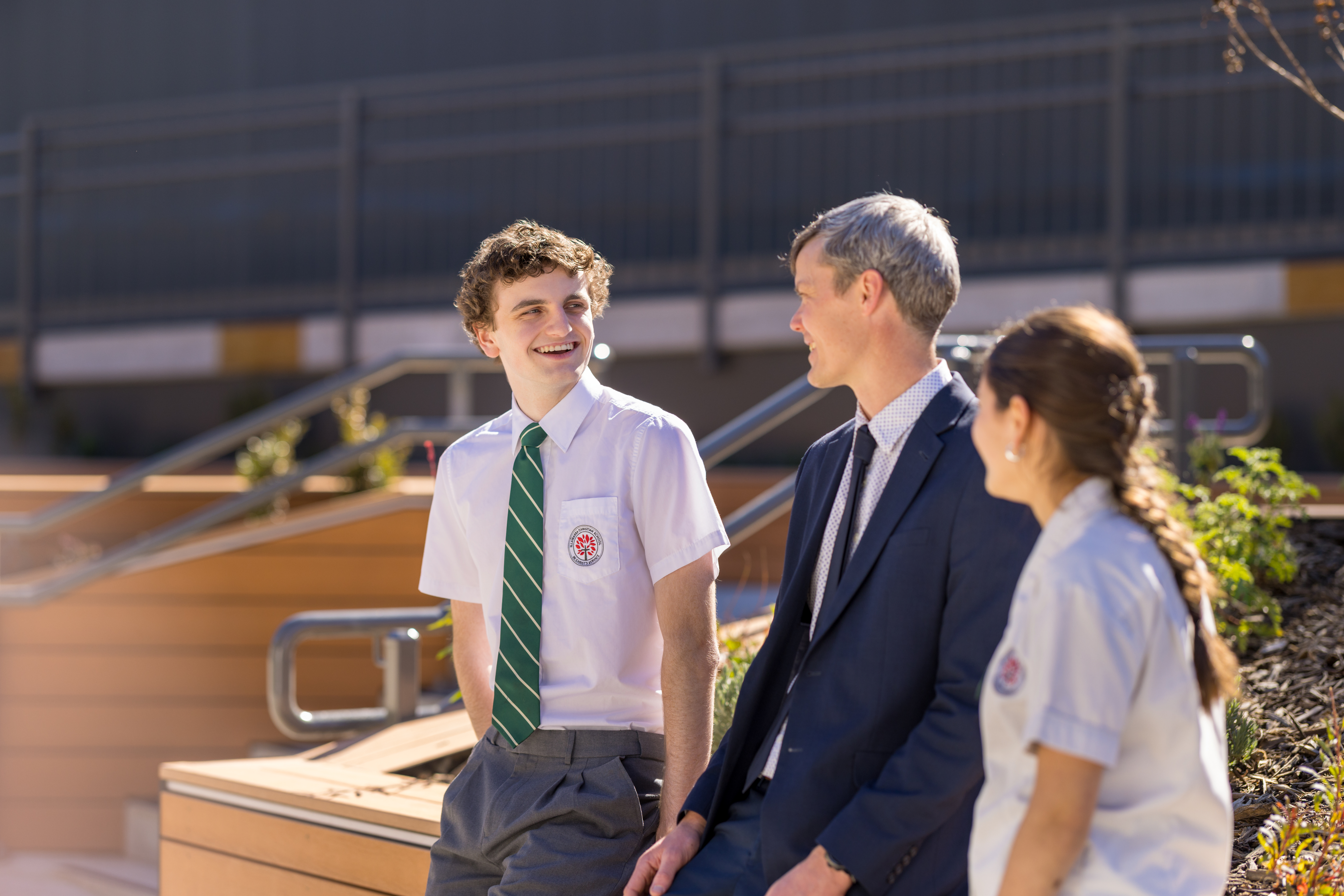 Students engaging with a careers presentation