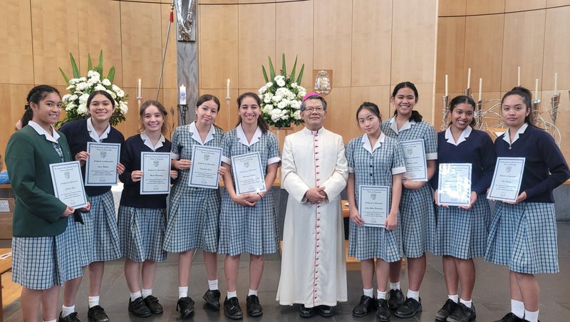 Year 10 Catechism students meet Bishop Vincent Long