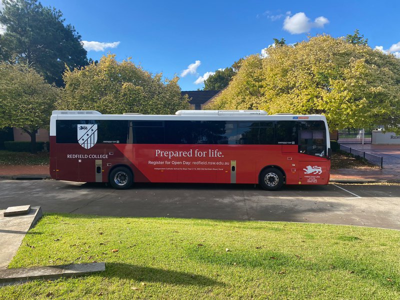 New Redfield-branded bus and route
