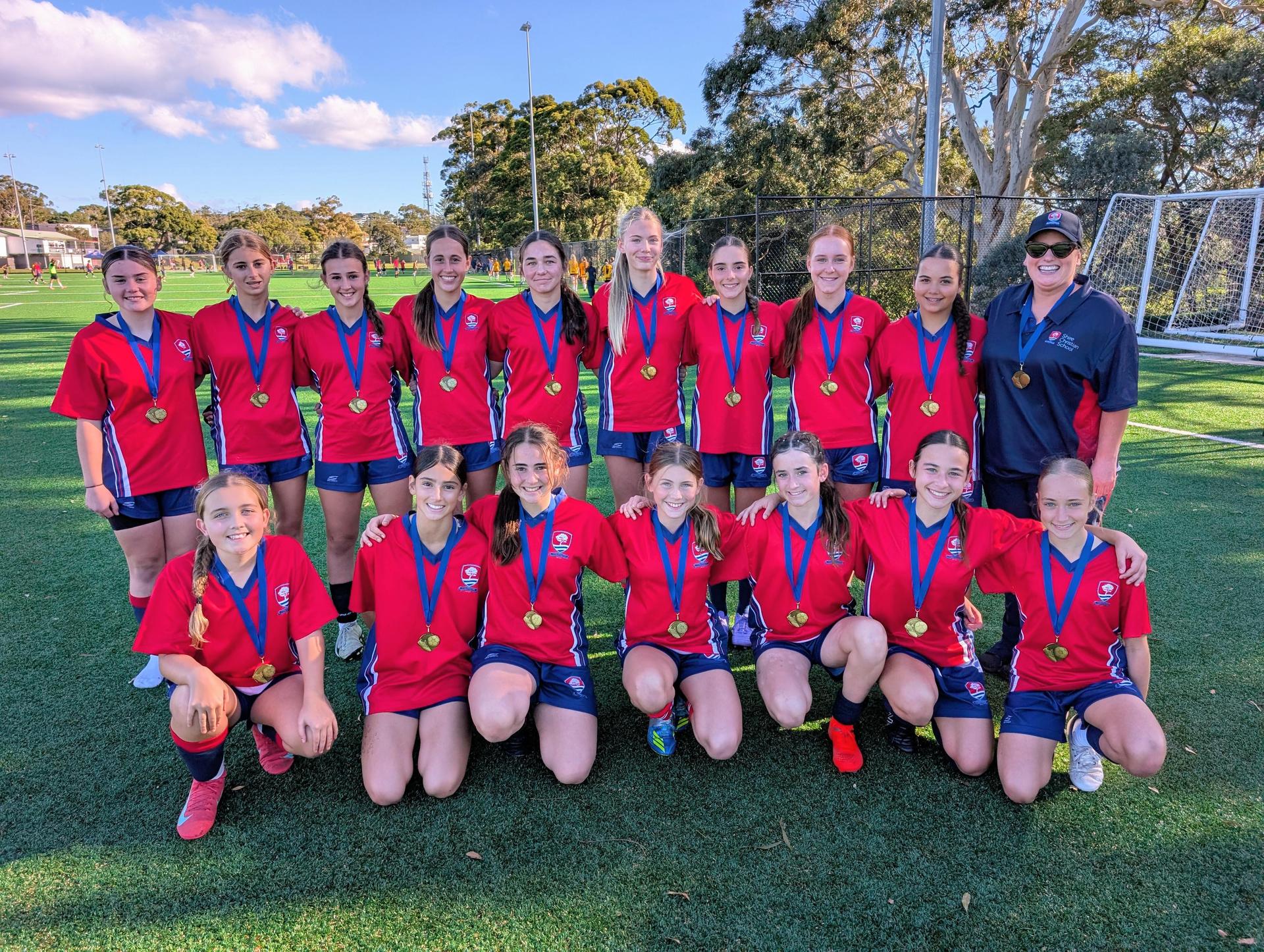 U15 Girls Football Team win South Met Zone title